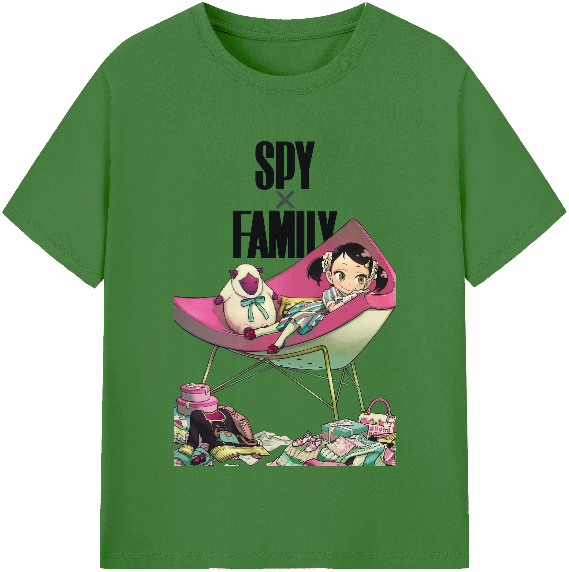 （画像用） SPY×FAMILY间谍家家酒 レディースカジュアルプリントTシャツ（綿100％）